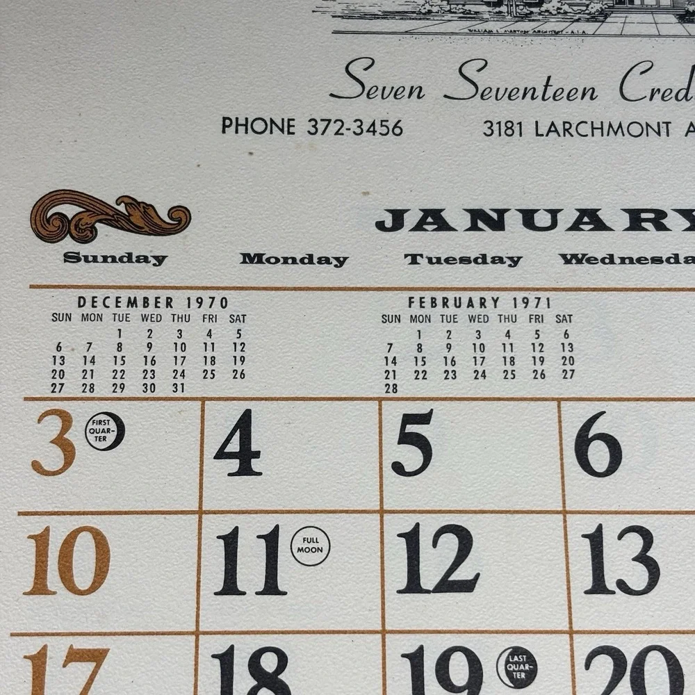 Wall Calendar Antique Auto 1911/1915 - 1967- 1971 Credit Union Ohio Lot